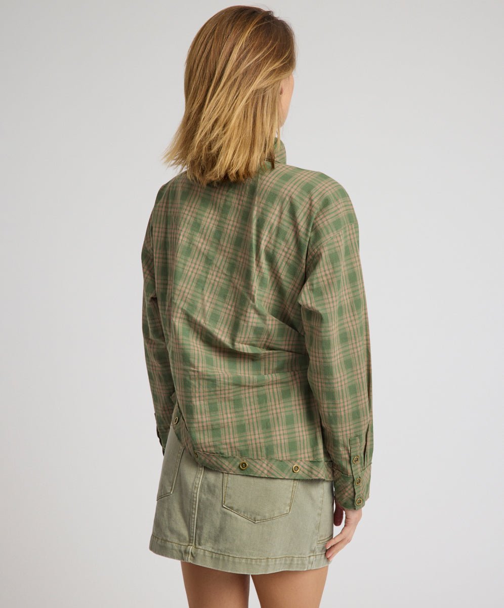 Hunter Asymmetrical Cotton Plaid Shirt - Chillis & More NZ