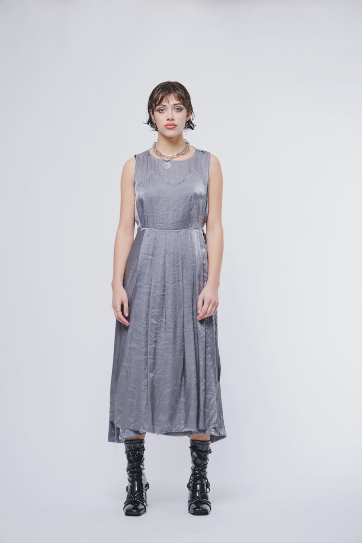 Ingeborg Wrap Dress - Silver - Chillis & More NZ