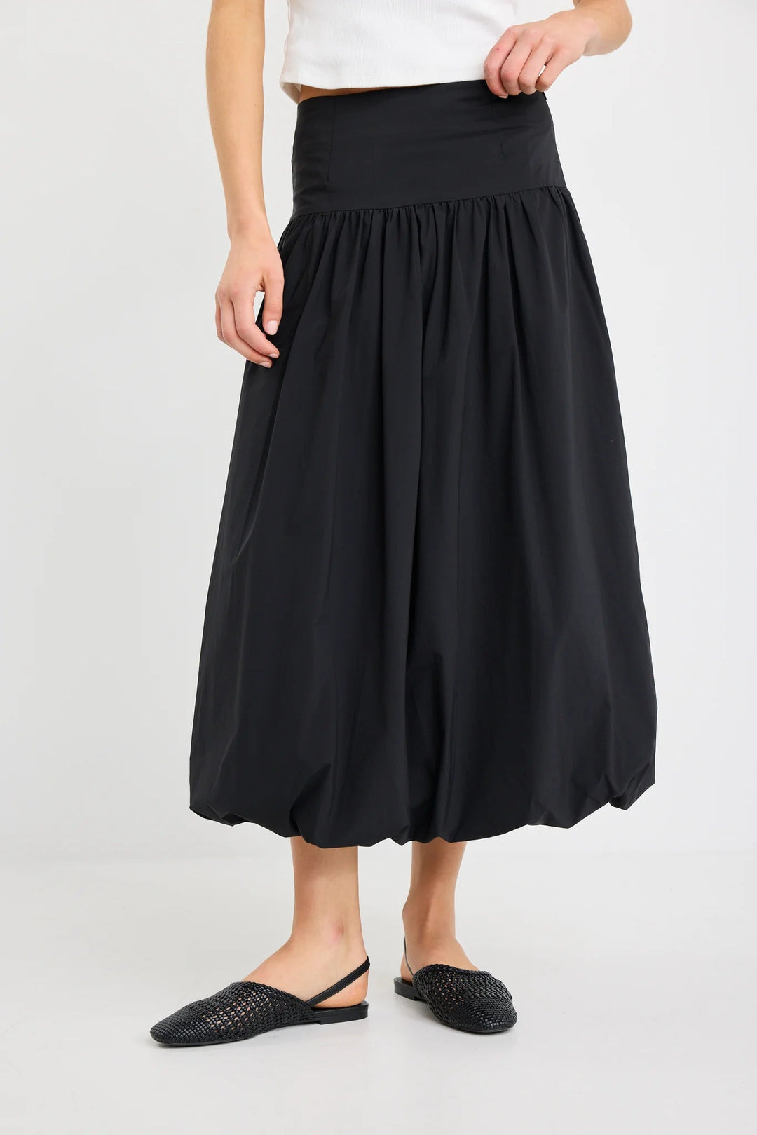 Intensity Black Bubble Midi Skirt - Chillis & More NZ