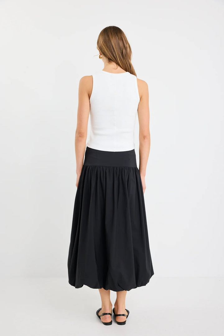 Intensity Black Bubble Midi Skirt - Chillis & More NZ