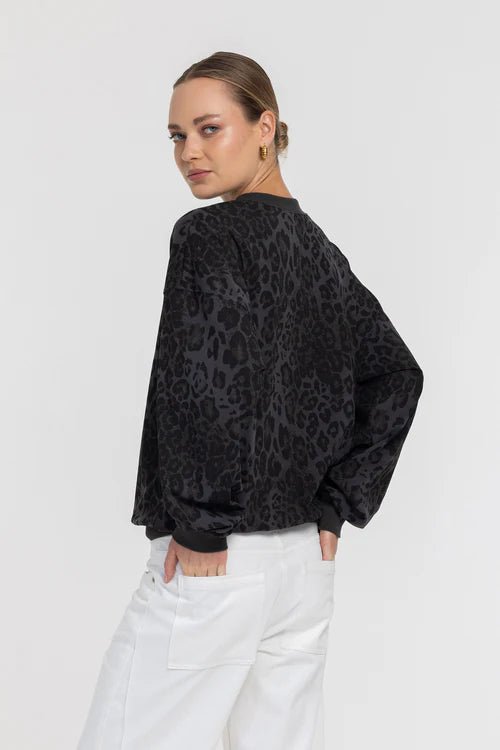 Into You Sweater - Leopard Grey - Chillis & More NZ