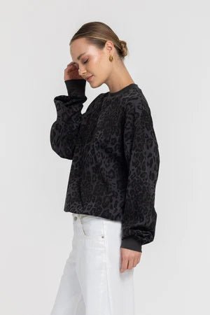 Into You Sweater - Leopard Grey - Chillis & More NZ