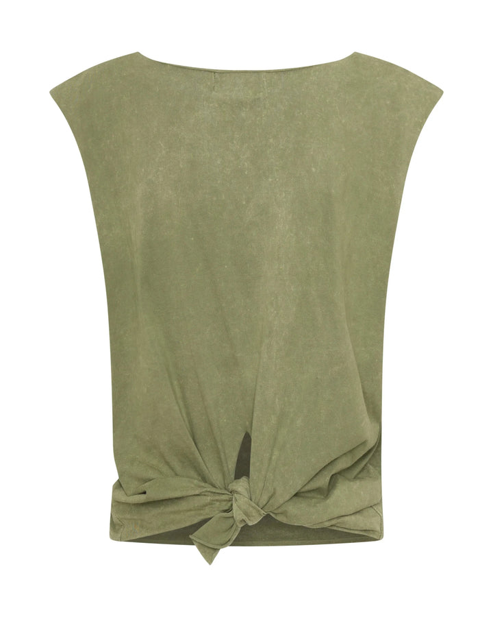 Khaki Vintage Tank - Chillis & More NZ