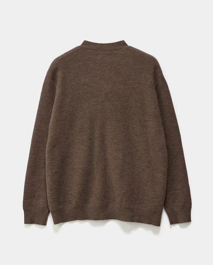 Knit Script Cardigan in Chocolate - Chillis & More NZ