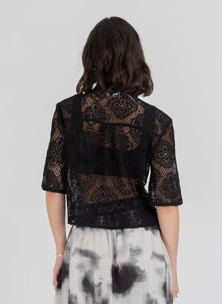 Lace it Shirt - Black - Chillis & More NZ
