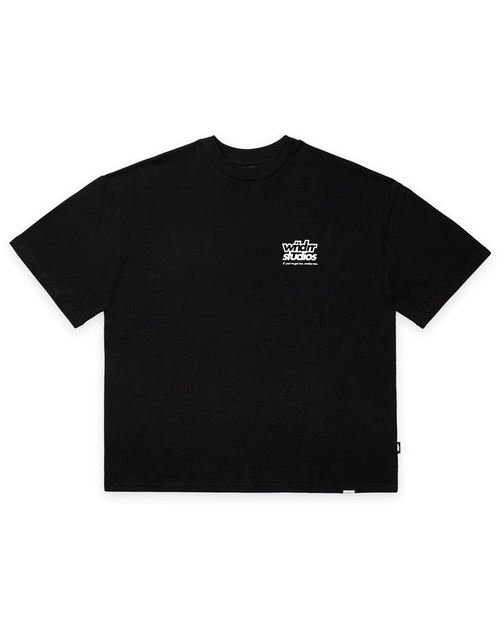 Lighter Heavy Weight Tee - Black - Chillis & More NZ
