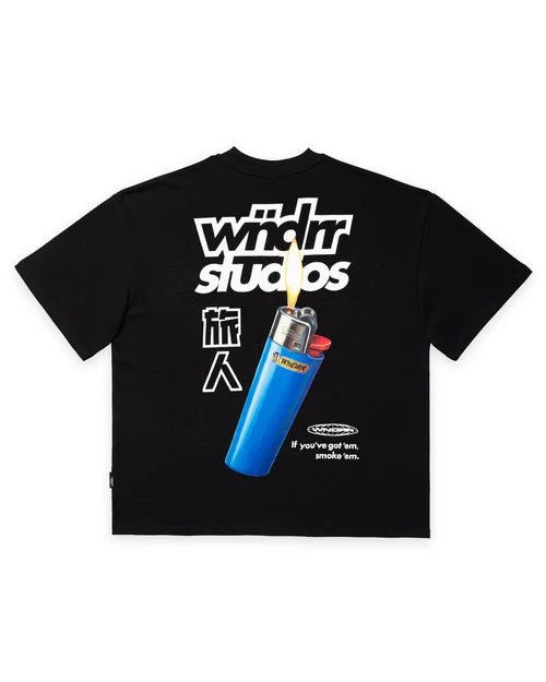 Lighter Heavy Weight Tee - Black - Chillis & More NZ