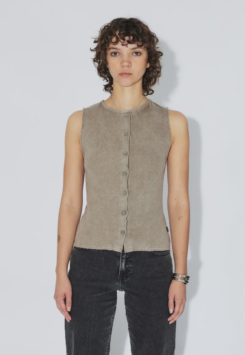 Lilja Rib - Washed Khaki - Chillis & More NZ