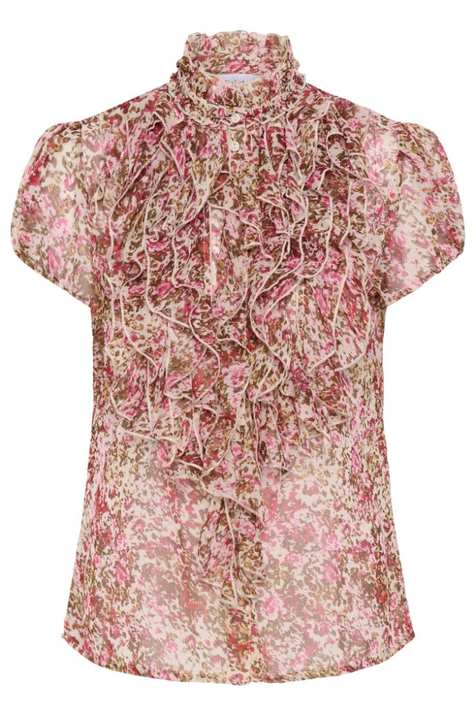 Lilja SZ Crinkle SS Shirt - Ballerina Brushed Bloom - Chillis & More NZ