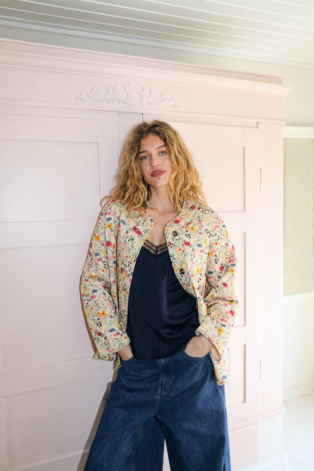 LilyLL Quilted Jacket LS - Flower Print - Chillis & More NZ