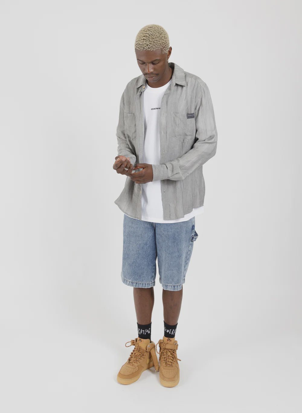 Linen Sunday Shirt - Coal - Chillis & More NZ