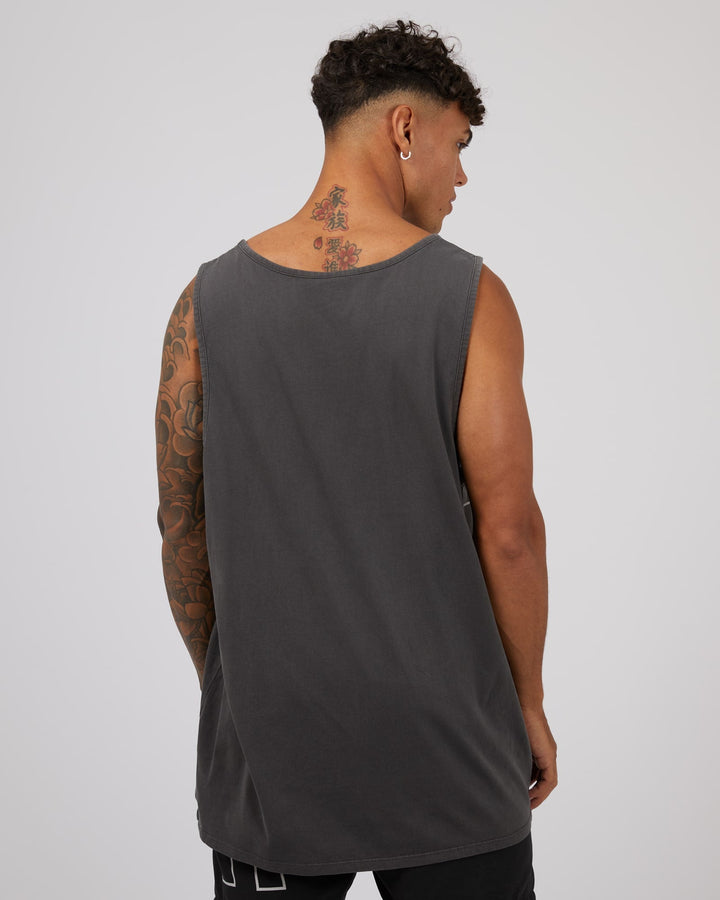 Link Singlet - Washed Black - Chillis & More NZ