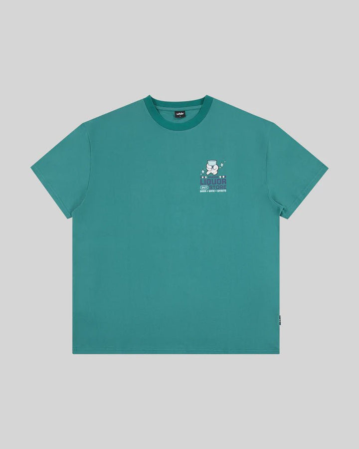 Liquor Box Fit Tee - Dark Teal - Chillis & More NZ