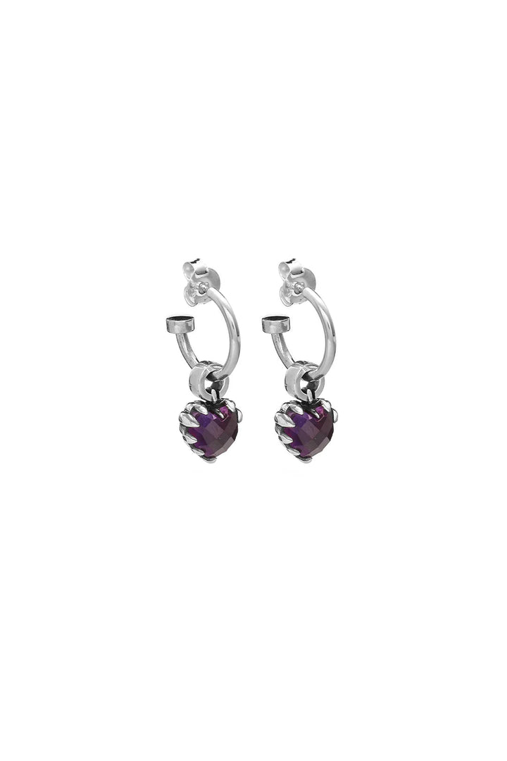 Love Anchor Earrings - Dark Amethyst - Chillis & More NZ