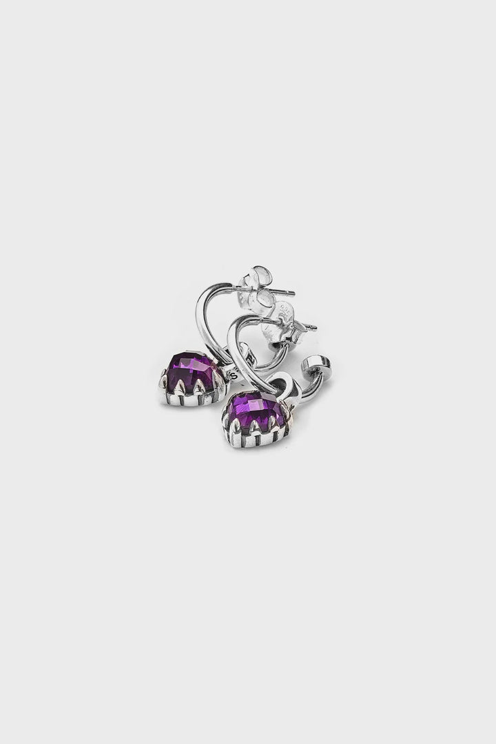 Love Anchor Earrings - Dark Amethyst - Chillis & More NZ