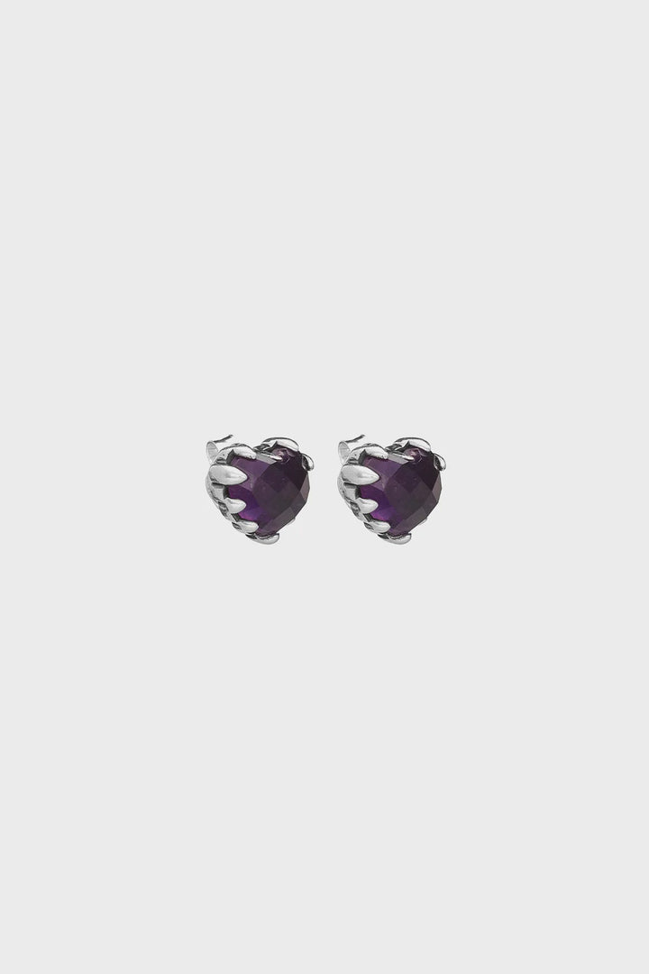 Love Claw Earrings - Dark Amethyst - Chillis & More NZ