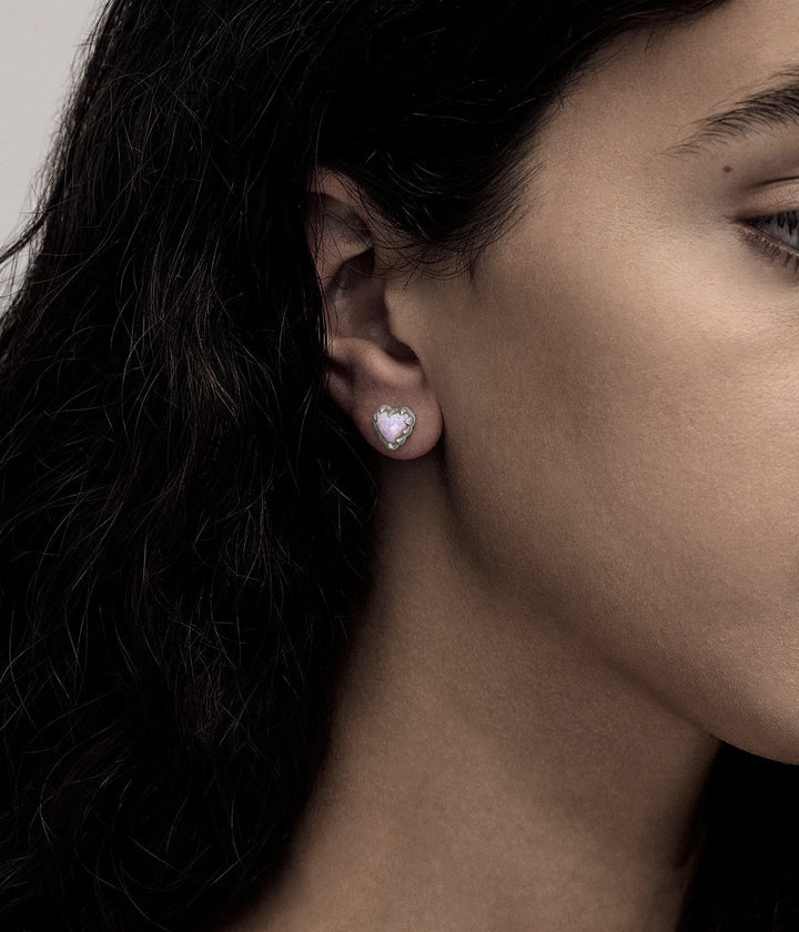 Love Claw Earrings - Pink Bello Opal - Chillis & More NZ
