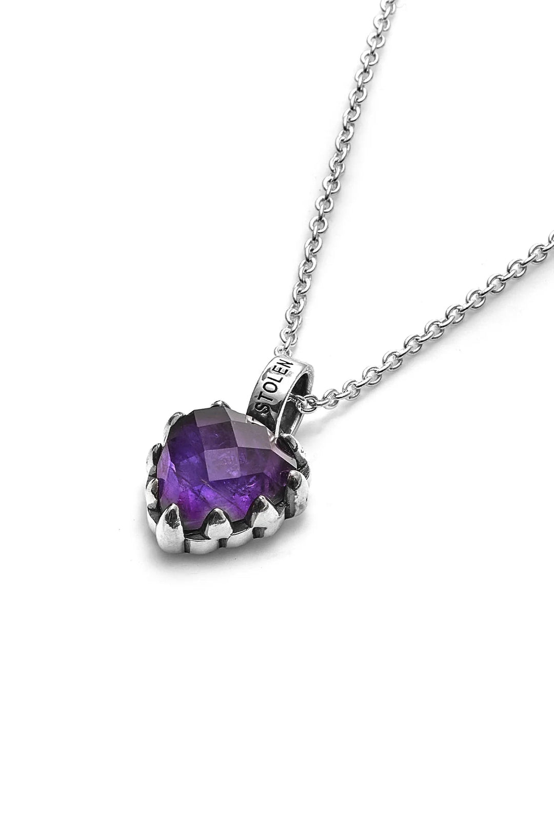 Love Claw Necklace - Dark Amethyst - Chillis & More NZ