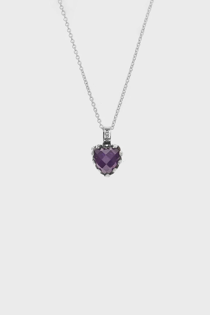 Love Claw Necklace - Dark Amethyst - Chillis & More NZ