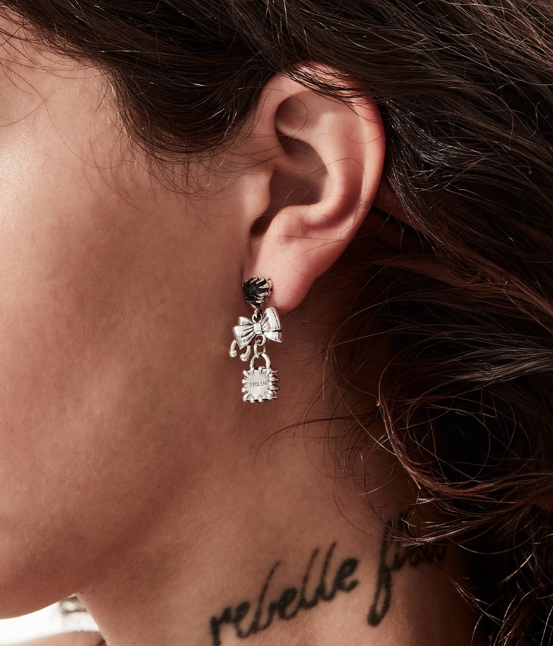 Love Locked Bow Earrings - Chillis & More NZ