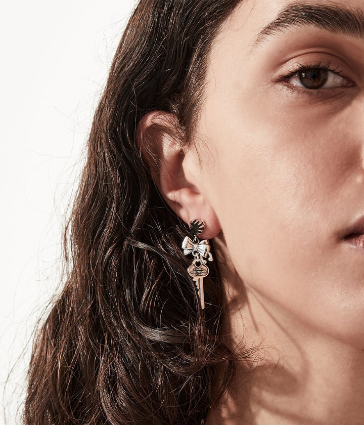 Love Locked Bow Earrings - Chillis & More NZ