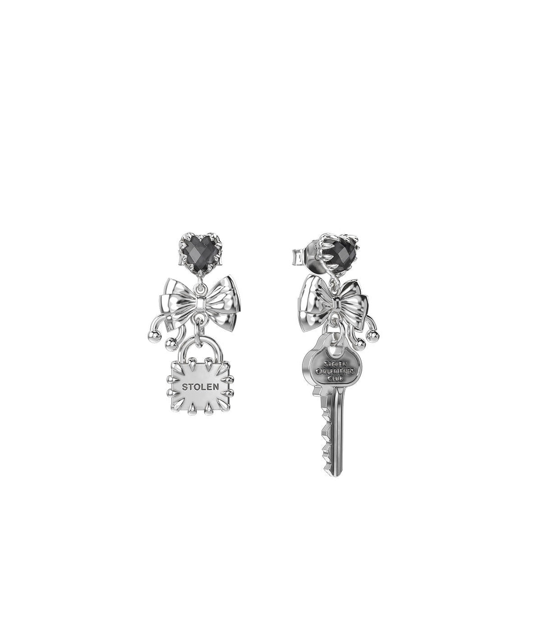 Love Locked Bow Earrings - Chillis & More NZ
