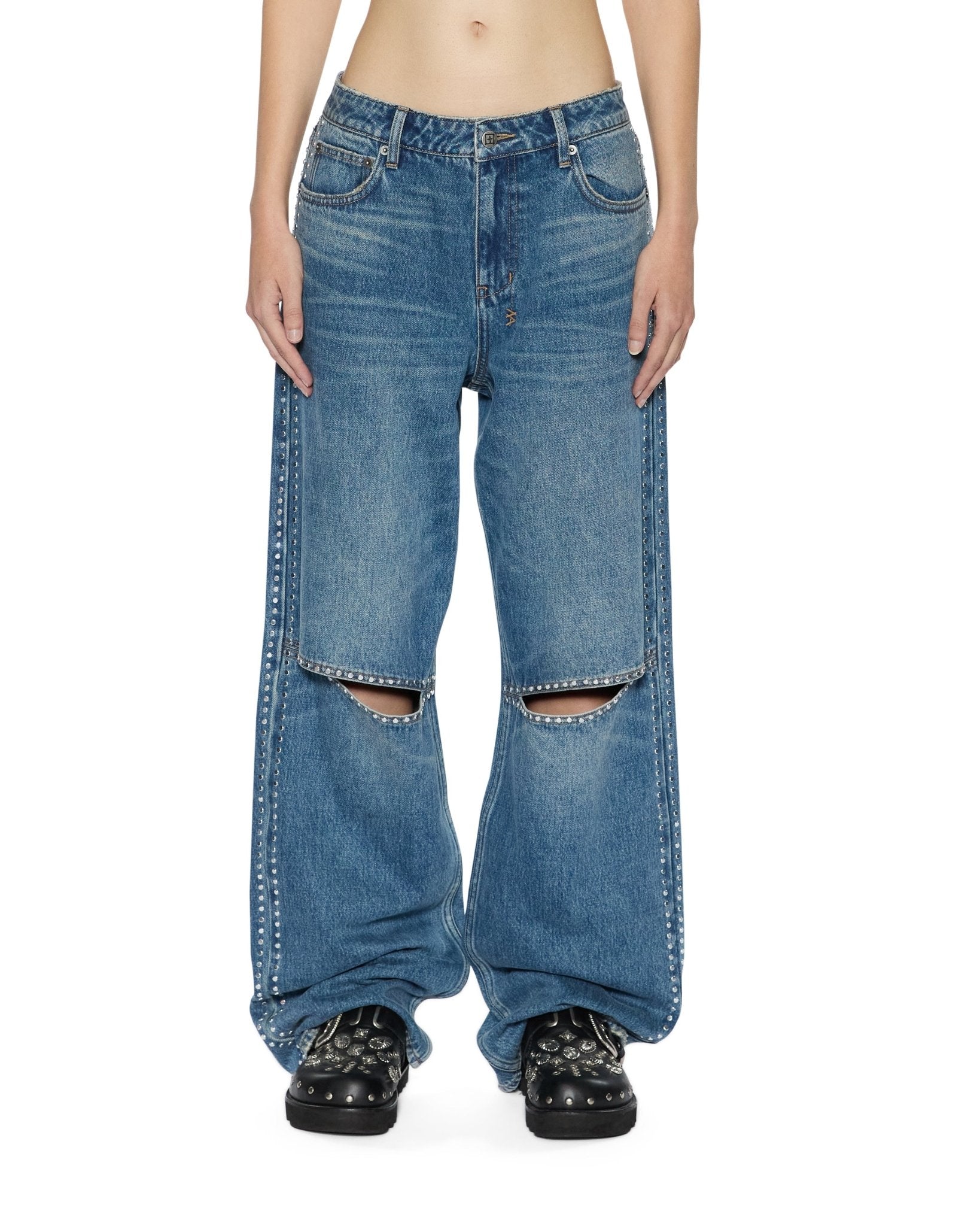Low Rider Jean - Texas Blue Studded - Chillis & More NZ