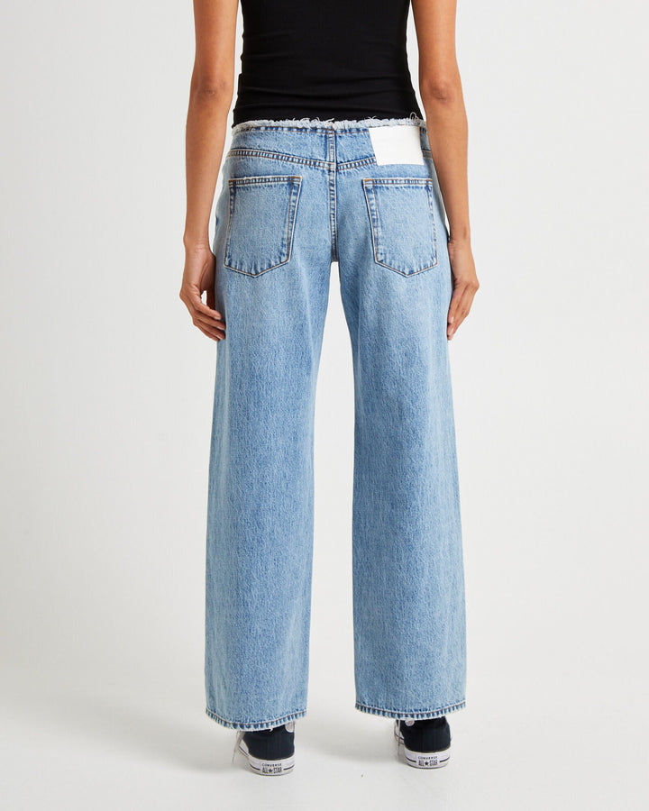 Low Riders Low Waist Wide Leg Denim Jeans - Chillis & More NZ