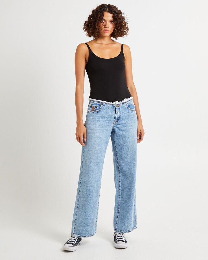 Low Riders Low Waist Wide Leg Denim Jeans - Chillis & More NZ