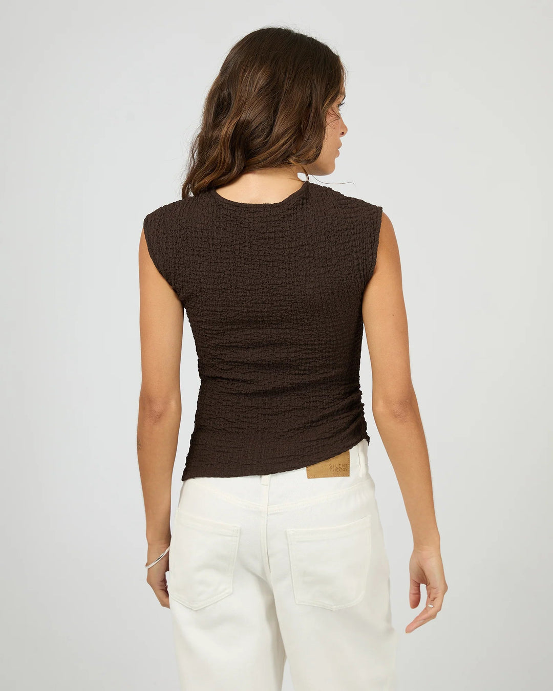 Luca Textured Top - Chocolate - Chillis & More NZ