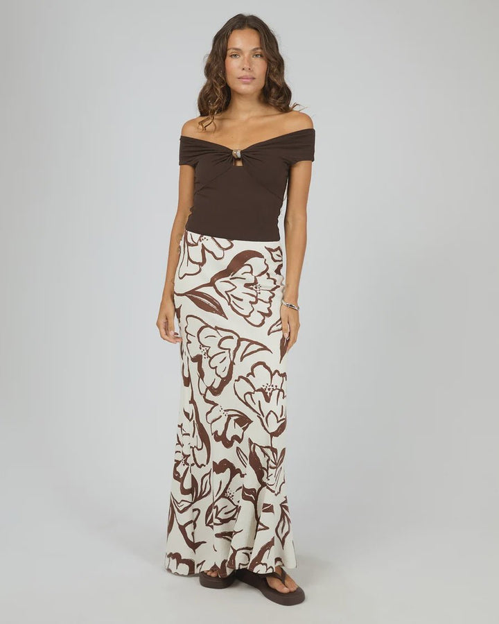 Lucia Maxi Skirt - Vintage White - Chillis & More NZ