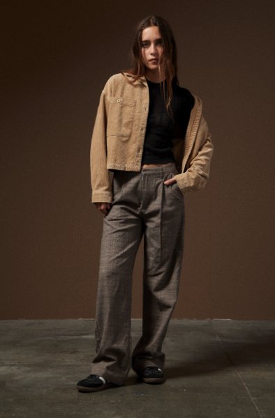 Ludlow Trouser Pant - Brown/Cream Houndstooth - Chillis & More NZ