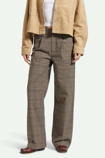 Ludlow Trouser Pant - Brown/Cream Houndstooth - Chillis & More NZ