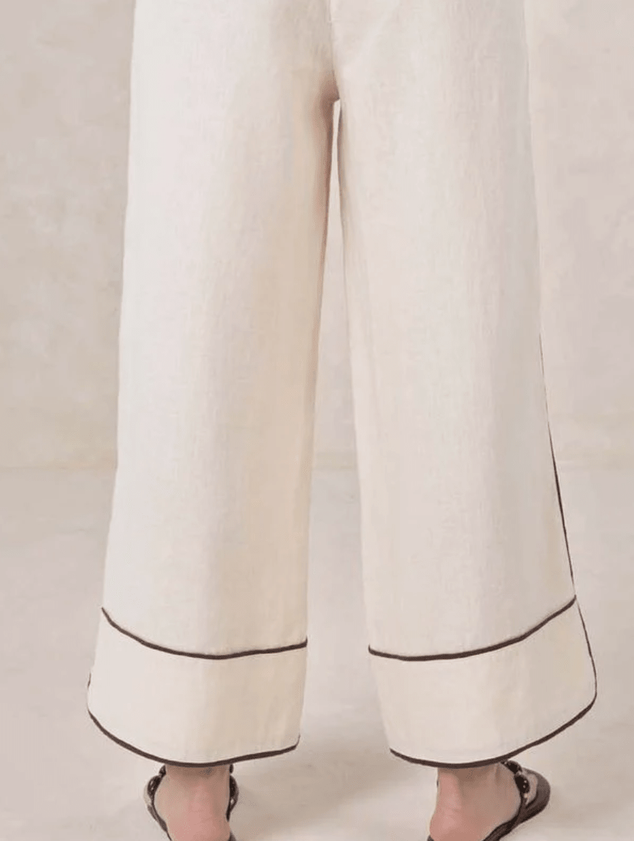 Lugano Pant - Cream/Choc - Chillis & More NZ