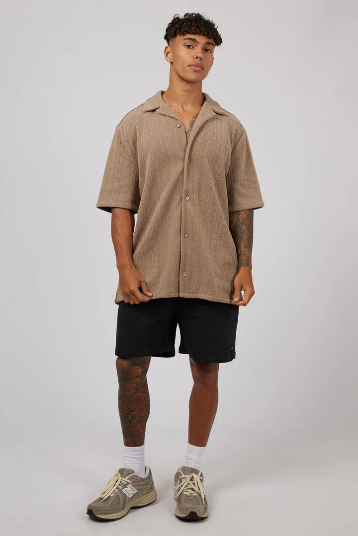 Luxe S/S Shirt - Taupe - Chillis & More NZ