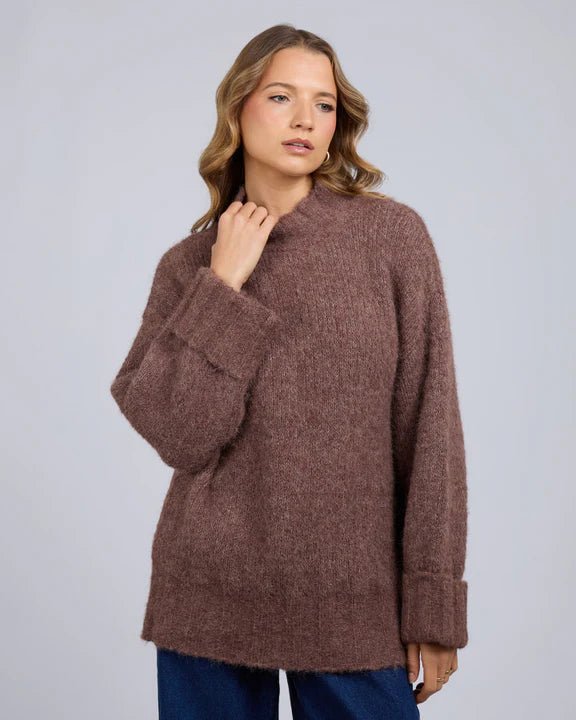 Mabel Knit Jumper - Chocolate - Chillis & More NZ
