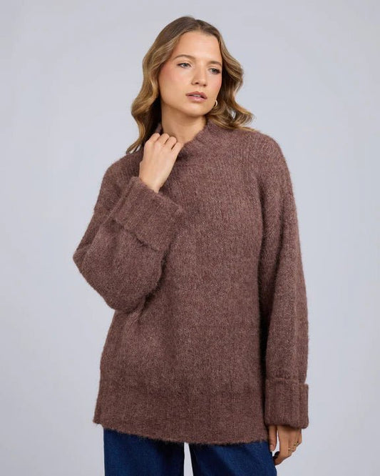 Mabel Knit Jumper - Chocolate - Chillis & More NZ