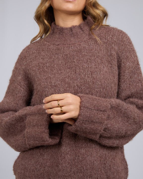 Mabel Knit Jumper - Chocolate - Chillis & More NZ