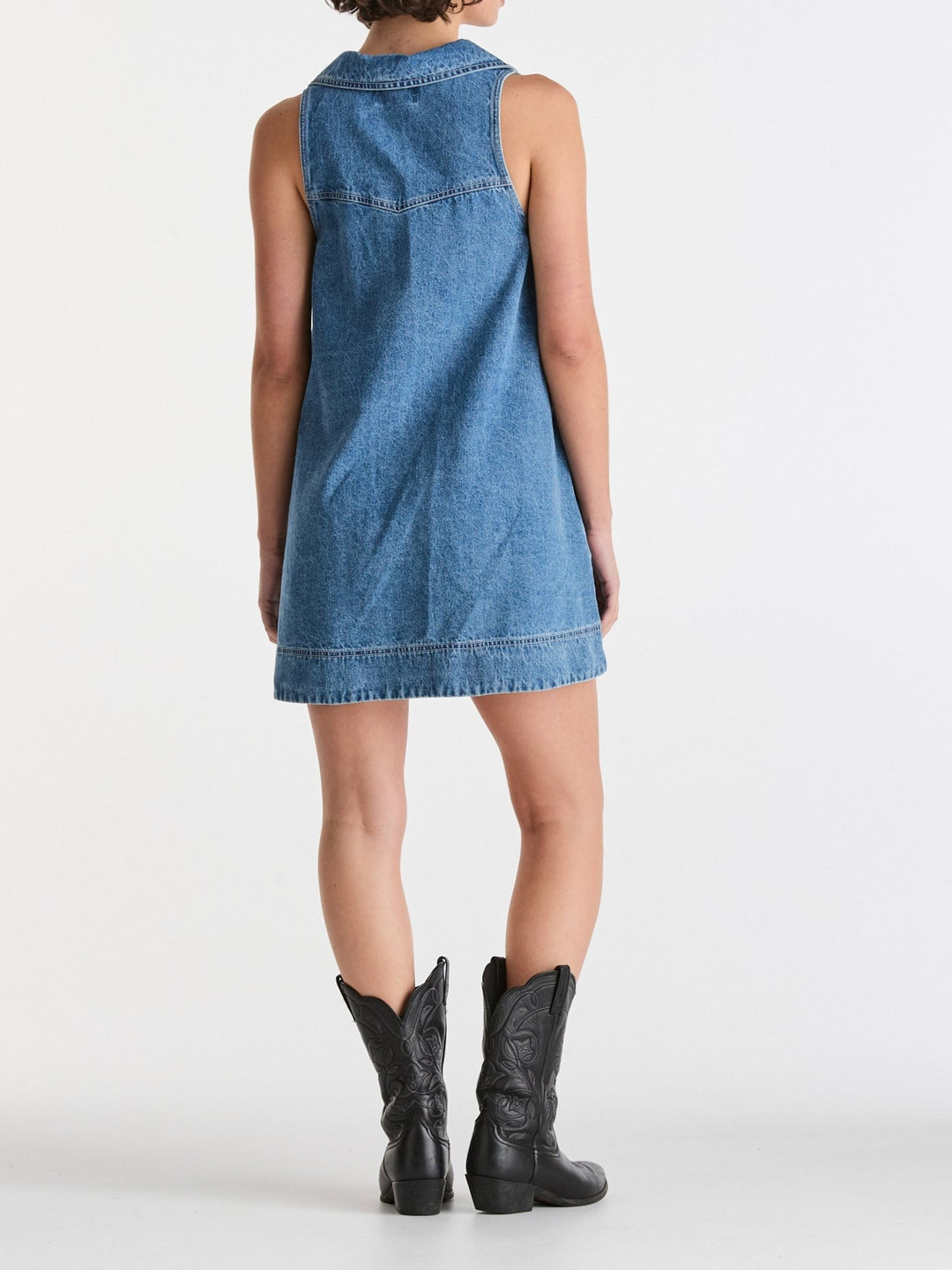 Mabel Swing Dress - Moon City Blue - Chillis & More NZ