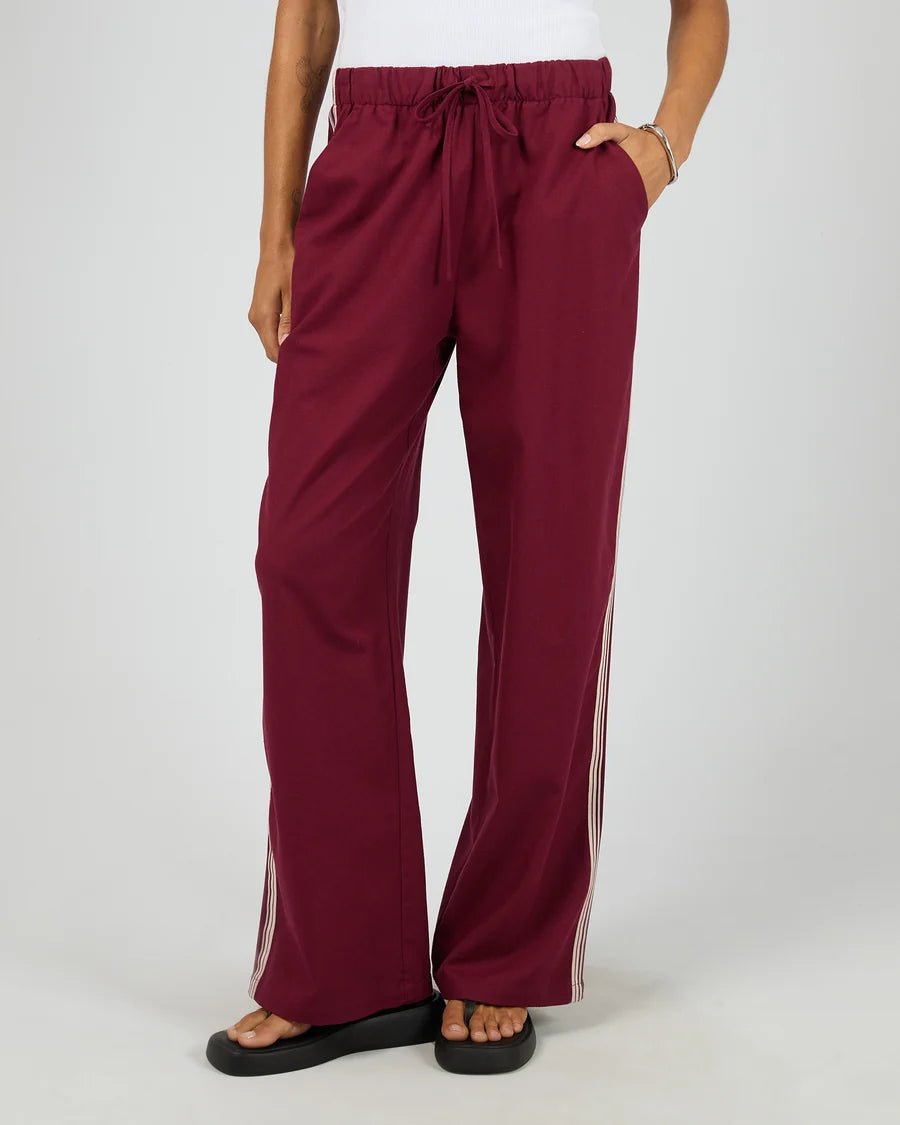 Mayfair Trim Pant - Cherry - Chillis & More NZ