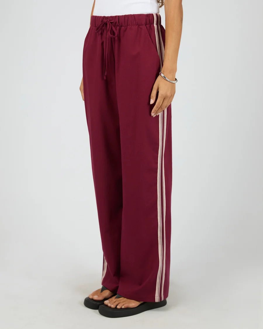 Mayfair Trim Pant - Cherry - Chillis & More NZ