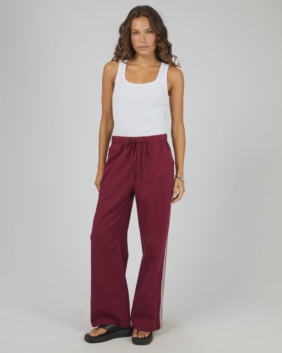 Mayfair Trim Pant - Cherry - Chillis & More NZ