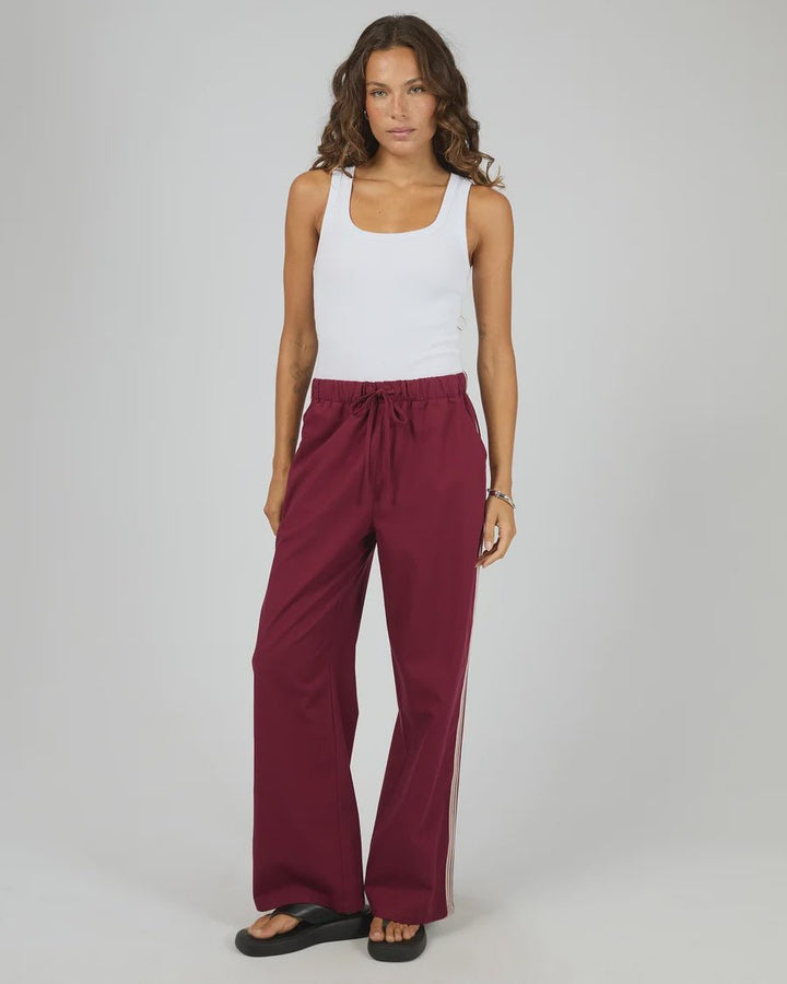 Mayfair Trim Pant - Cherry - Chillis & More NZ