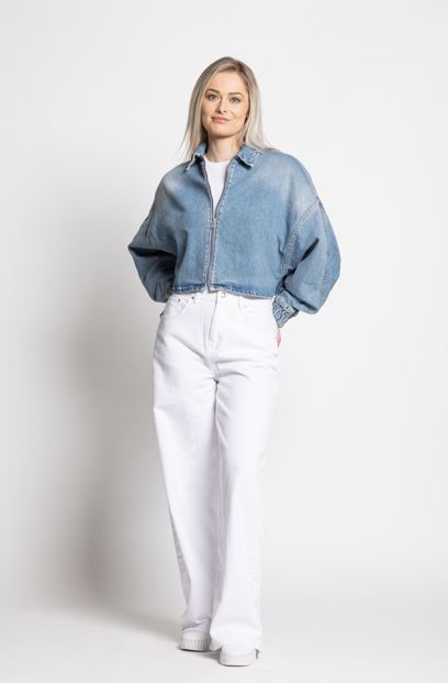 Mencia Crop Jacket - Linne X Wash - Chillis & More NZ