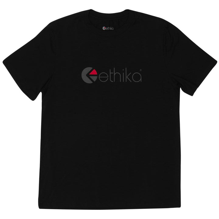 Mens Ethika Logo Tee - Black - Chillis & More NZ