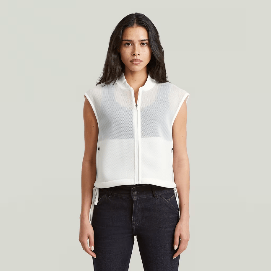 Meshy Binding Vest - Milk - Chillis & More NZ