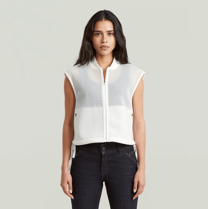 Meshy Binding Vest - Milk - Chillis & More NZ