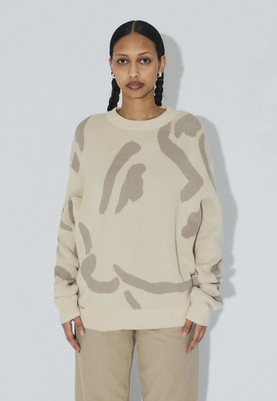 Mic Sweater - Ecru Big Draw - Chillis & More NZ