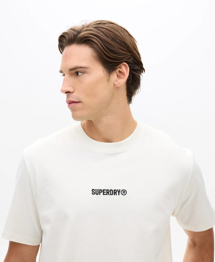 Micro Logo Tee - Bone White - Chillis & More NZ