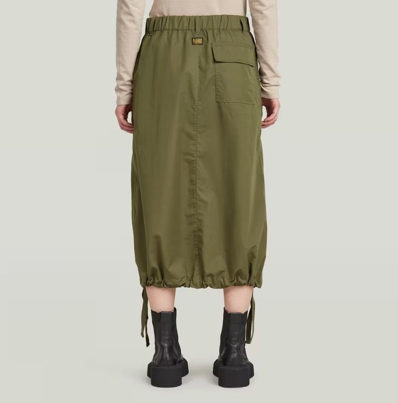 Midi Parachute Skirt in Shadow Olive - Chillis & More NZ